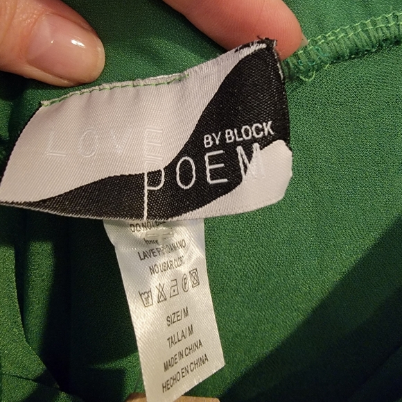 Love Poem green pleated skirt - Picture 3 of 9